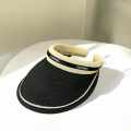CHANEL VISOR HAT CREAM AND BLACK PRIMIUM CAP-thumb-0