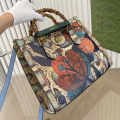 Gucci GG Diana Python Design Bamboo Handle Tote Bag-thumb-1