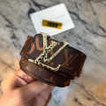 Louis Vuitton Brown & Golden Premium Quality Belt-thumb-0