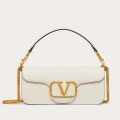 Valentino Garavani Locò White Shoulder Bag-thumb-0