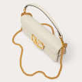 Valentino Garavani Locò White Shoulder Bag-thumb-3