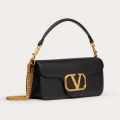 Valentino Garavani Locò Black Shoulder Bag-thumb-1