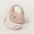 Miu Miu Wander Matlasse Nappa Leather Pink Hobo Bag-thumb-2