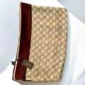 Gucci Designer Beige & Wine Silk Stole-thumb-1