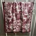 Dior Premium Quality Wine & White Silk Stole-thumb-1