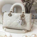 Christian Dior Lady White D-Joy Bag-thumb-0