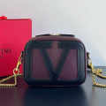 Valentino Viva Superstar V Logo Wine Sling Bag-thumb-0