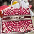 Christian Dior Book Red Tote Bag-thumb-0