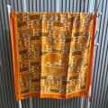Hermes Premium Quality Orange Silk Stole-thumb-0