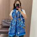 Chanel Premium Quality Blue Silk Stole-thumb-1