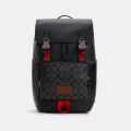 Coach Track Backpack In Colorblock Signature Canvas-thumb-0