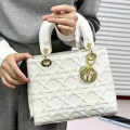 Lady Dior White Handbag-thumb-0