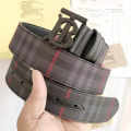 Burberry Brown Embellished Buckle Belt-thumb-0