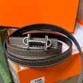 Hermes Dark Beige Elastic Band Crystal Embellished Buckle Belt-thumb-0