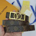 Louis Vuitton Brown & Golden Premium Quality Belt-thumb-0
