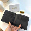 Celine Black Premium Compact Wallet-thumb-2