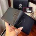 Versace Black Leather Compact Wallet-thumb-2