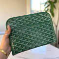 Goyard Green Premium Long Pouch-thumb-1