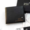 Mont Blanc Black Leather Compact Wallet-thumb-0