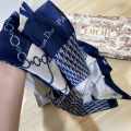 Dior Premium Quality Blue Silk Stole-thumb-4
