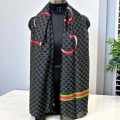 Gucci Designer Black Silk Stole-thumb-0