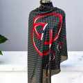 Gucci Designer Black Silk Stole-thumb-4