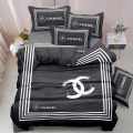 Chanel Black Premium Quality Bedsheet-thumb-0
