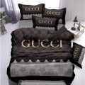 Gucci Black Premium Quality Bedsheet-thumb-0
