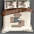 Burberry Cream Premium Quality Bedsheet-thumb-0