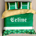 Celine Green Premium Quality Bedsheet-thumb-0
