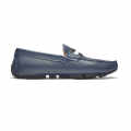 Bally Navy Blue Karlos Kerbs Drivers with Stripe Loafers-thumb-2