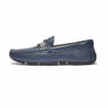 Bally Navy Blue Karlos Kerbs Drivers with Stripe Loafers-thumb-1