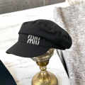 Miu Miu Black Premium Beret Hat-thumb-1