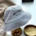 Miu Miu Grey Premium Bucket Hat-thumb-2