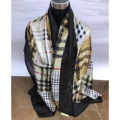 Burberry Designer Black Silk Stole-thumb-2