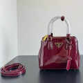 Prada Galleria Saffiano Wine Shoulder Bag-thumb-0