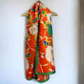 Kenzo Designer Orange Silk Stole-thumb-2