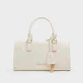 Charles & Keith Kerry Mini Shape White Tote Bag-thumb-0