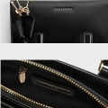 Charles & Keith Kerry Mini Shape Black Tote Bag-thumb-2