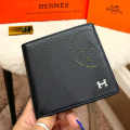 Hermes Black Premium Compact Wallet-thumb-1