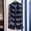 Louis Vuitton Designer Blue Cotton Silk Stole-thumb-1