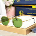 Hamiltano Winston Classic Green & Golden Sunglasses-thumb-0