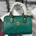 Coach Outlet mini Rowan Green Leather Speedy Bag-thumb-0