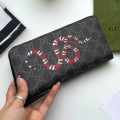 Gucci GG Supreme Monogram Snake Print Long Wallet-thumb-0