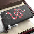 Gucci GG Supreme Monogram Snake Print Long Wallet-thumb-1