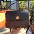 Coach Marlie Top Handle Black & Brown Premium Crossbody Bag-thumb-0