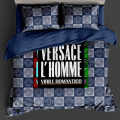 Versace Blue Premium Quality Bedsheet-thumb-0