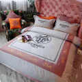 Hermes White Premium Quality Bedsheet-thumb-0