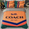 Coach Orange Premium Quality Bedsheet-thumb-0