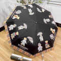 Burberry Black Teddy Print Premium Quality Umbrella-thumb-0